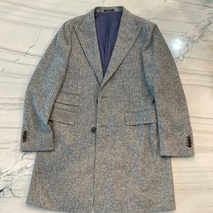 Beautiful grey wool, silk and cashmere outer coat